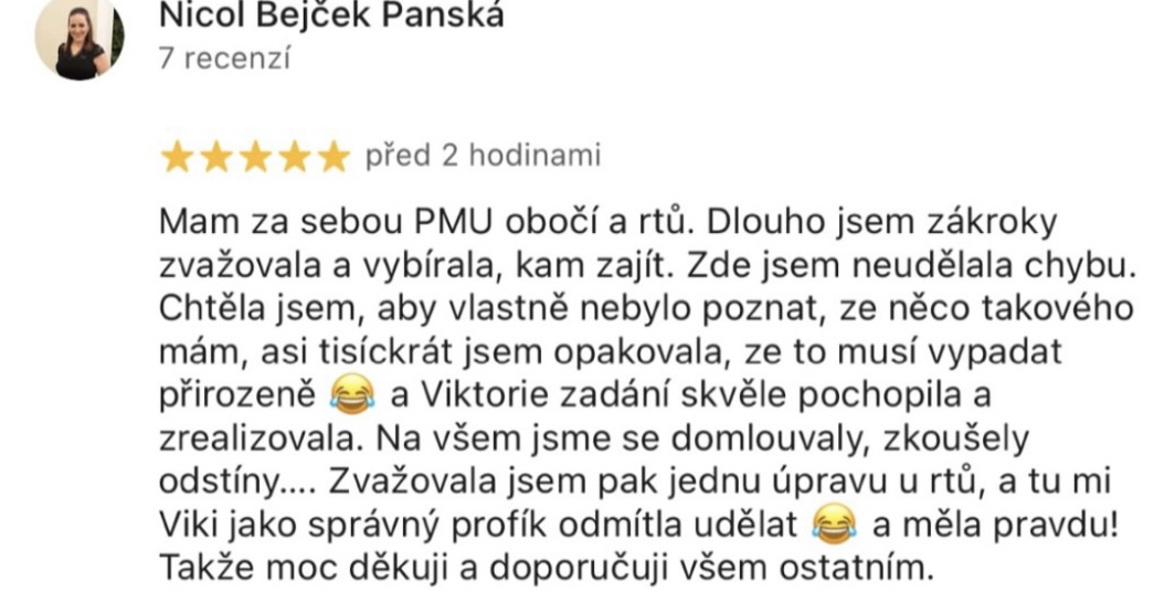 Recenze klientky 5
